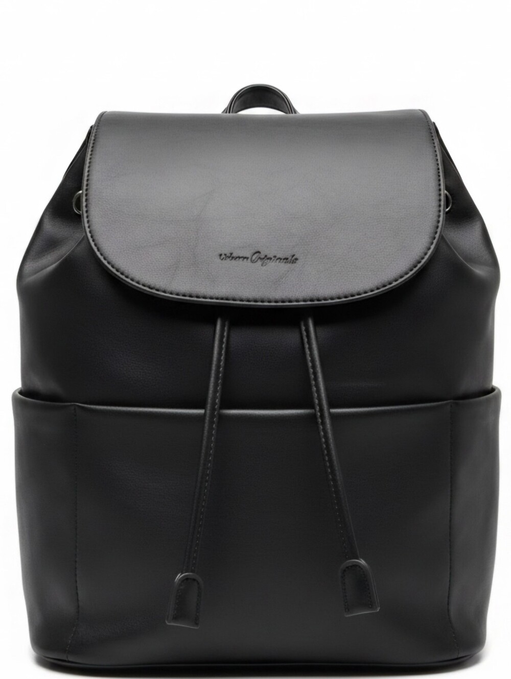 Urban Originals Splendour Vegan Leather Backpack - Black Minimalist Daypack